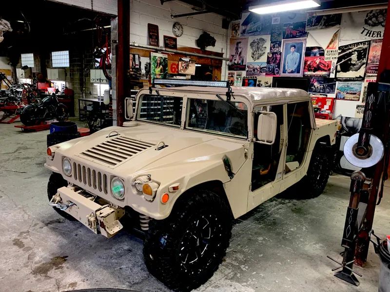 Every build has a starting point. This H1 started as a bare bone military platform before its transformation.
